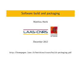 Software Build and Packaging