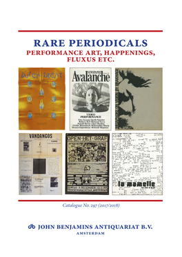 RARE Periodicals Performance ART, Happenings, Fluxus Etc