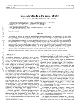 Molecular Clouds in the Center of M81