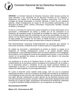 Comisión Nacional De Los Derechos Humanos