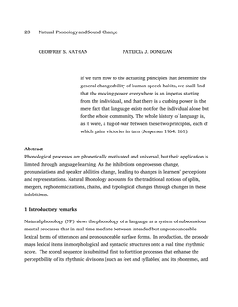 Natural Phonology and Sound Change