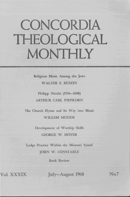 Concordia Theological Monthly