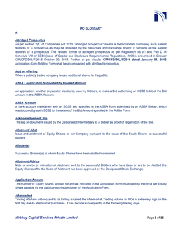 Nirbhay Capital Services Private Limited Page 1 of 16