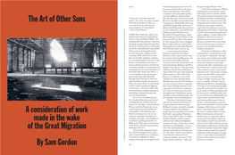 The Art of Other Suns a Consideration of Work Made in the Wake of The