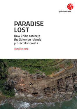 PARADISE LOST How China Can Help the Solomon Islands Protect Its Forests