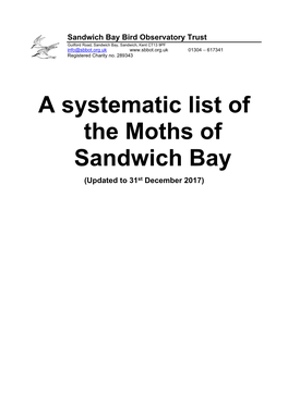 Moth List 2017