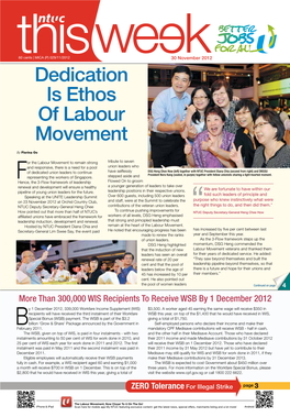 Dedication Is Ethos of Labour Movement