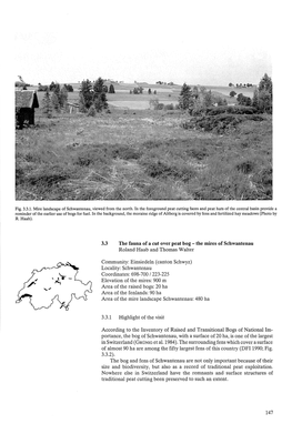 3.3 the Fauna of a Cut Over Peat Bog - the Mires of Schwantenau Roland Haab and Thomas Waiter