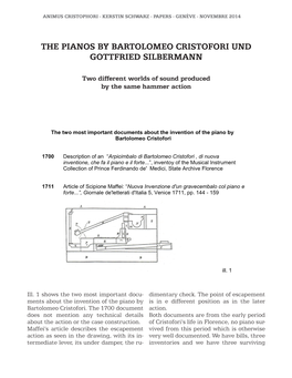 The Pianos by Bartolomeo Cristofori Und Gottfried Silbermann