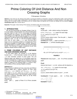 Prime Coloring of Unit Distance and Non Crossing Graphs