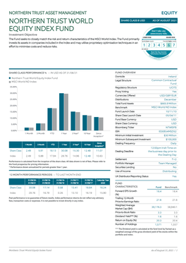 Northern Trust World Equity Index Fund