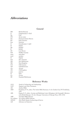 Abbreviations