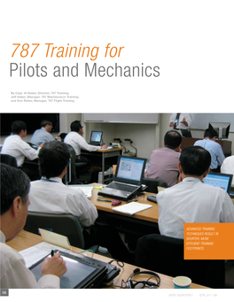 787 Training for Pilots and Mechanics