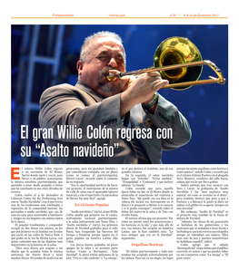 El Gran Willie Colón Regresa Con Su “Asalto Navideño”