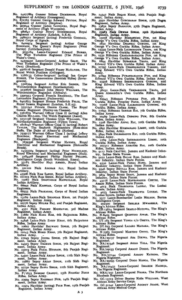 SUPPLEMENT to the LONDON GAZETTE, 6 JUNE, 1946 2739 No