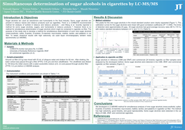 Simultaneous Determination of Sugar Alcohols in Cigarettes by LC-MS/MS