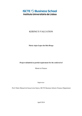 Kering's Valuation