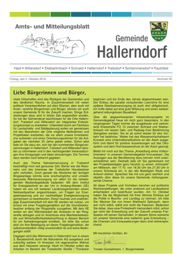 Amts- Und Mitteilungsblatt Gemeinde Hallerndorf