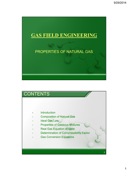 Properties of Natural Gas