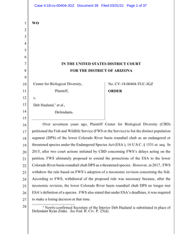 Case 4:18-Cv-00404-JGZ Document 39 Filed 03/31/21 Page 1 of 37