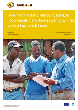 Governing Food and Nutrition Security in Food-Importing and Aid-Recipient Countries: Burkina Faso and Ethiopia