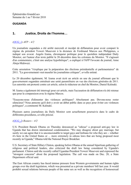 Éphémérides Grandslacs Semaine Du 1 Au 7 Février 2010