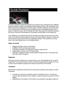 Clavicle Fractures