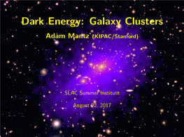 Galaxy Clusters