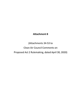 Attachment 8 (Attachments 34-53 to Clean Air Council Comments On