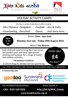Holiday Activity Camps