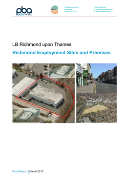 Employment Sites and Premises