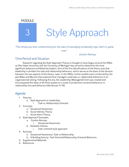 03. Style Approach