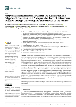 Polyphenols Epigallocatechin Gallate and Resveratrol, and Polyphenol-Functionalized Nanoparticles Prevent Enterovirus Infection