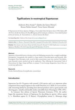 ﻿Typifications in Neotropical Sapotaceae