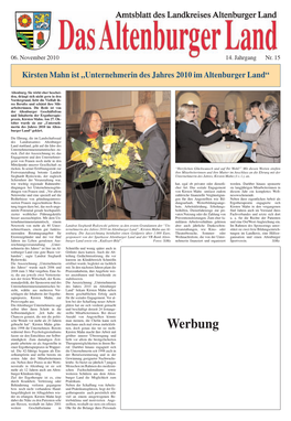 Amtsblatt Nr. 15 Am 06. November 2010