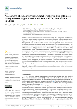 Assessment of Indoor Environmental Quality in Budget Hotels Using Text-Mining Method: Case Study of Top Five Brands in China