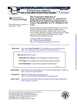 Hypoxia-Inducible Factor-1 the Cooperative Induction Of