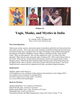 Yogis, Monks, and Mystics in India