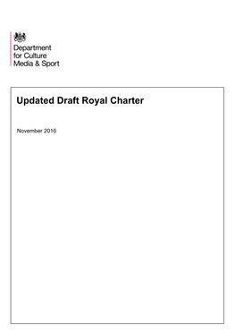 Updated Draft Royal Charter