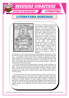 Literatura Quechua