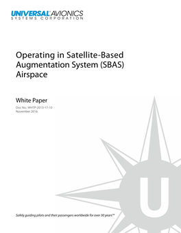 Operating in Satellite-Based Augmentation System (SBAS) Airspace