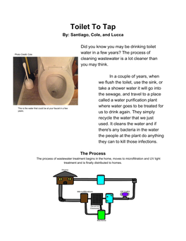 Toilet to Tap By: Santiago, Cole, and Lucca