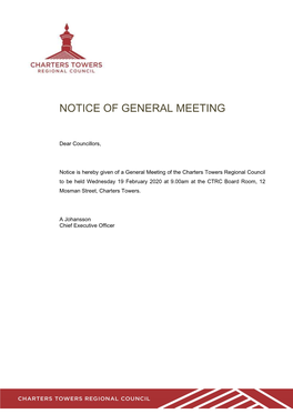 Notice of General Meeting