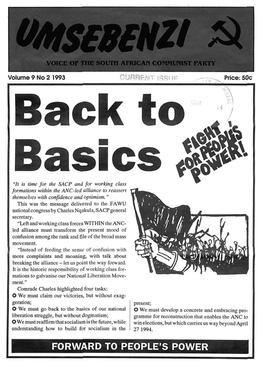 Socialism Is the Future, While Win Elections, but Which Carries Us Way Beyond April Understanding How to Build for Socialism in the 27 1994