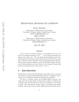 Intersection Theorems for Multisets