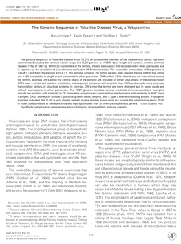 The Genome Sequence of Yaba-Like Disease Virus, a Yatapoxvirus