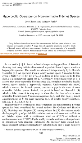 Hypercyclic Operators on Non-Normable Fréchet Spaces