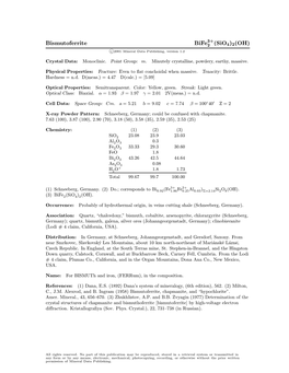 Bismutoferrite Bife (Sio4)