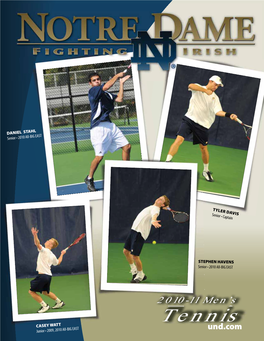 Tennis CASEY WATT Und.Com Junior • 2009, 2010 All-BIG EAST Athletics by the Numbers