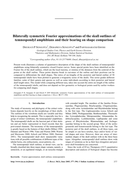 Bilaterally Symmetric Fourier Approximations of the Skull Outlines of Temnospondyl Amphibians and Their Bearing on Shape Comparison